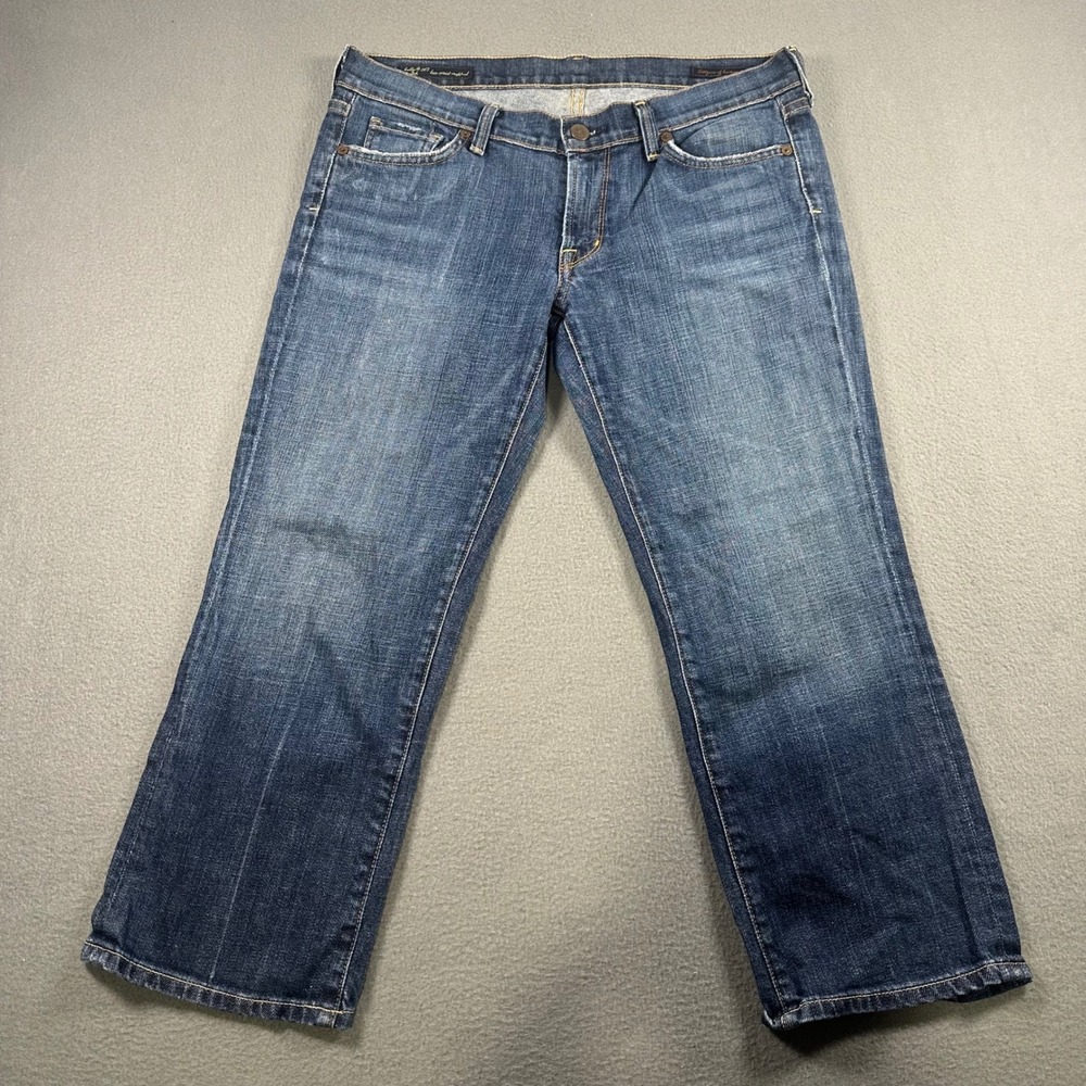 Citizens of Humanity Kelly 063 Low Waist Cropped Jeans Blue Stretch Size 30